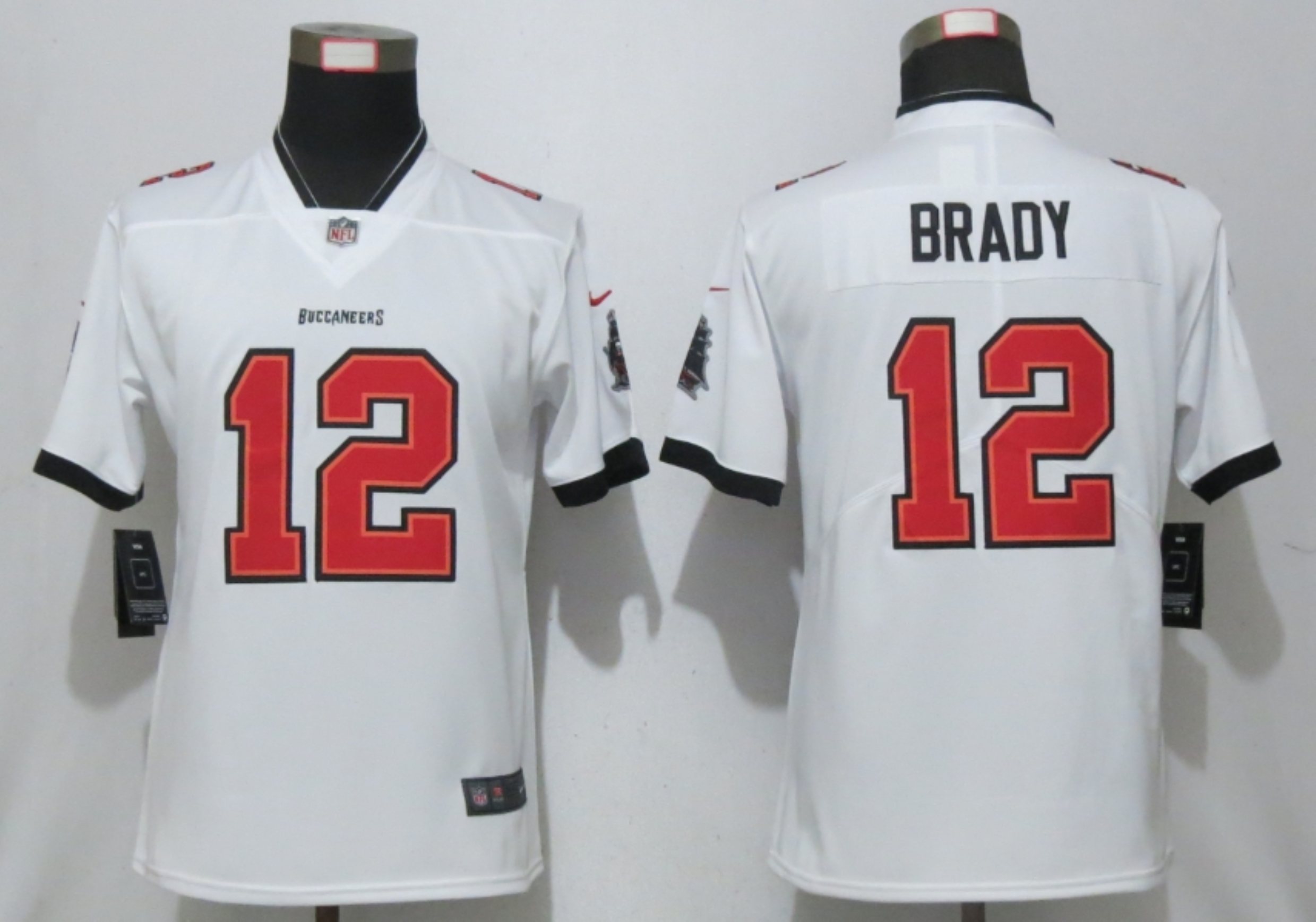 Women New Nike Tampa Bay Buccaneers #12 Brady Nike White Alternate Vapor Elite Playe->women nfl jersey->Women Jersey